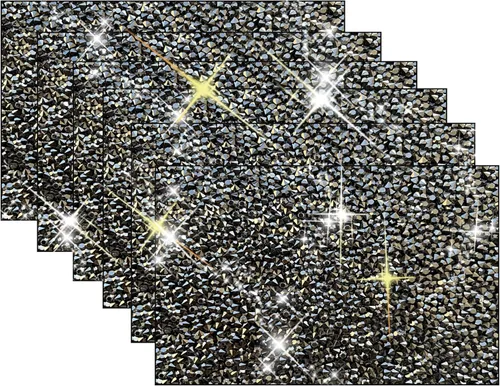 Miniatura 33 de Juego de 1 mantel individual redondo en negro, manteles individuales brillantes resistentes al calor, lavables, para cena, cocina, boda, decorativos