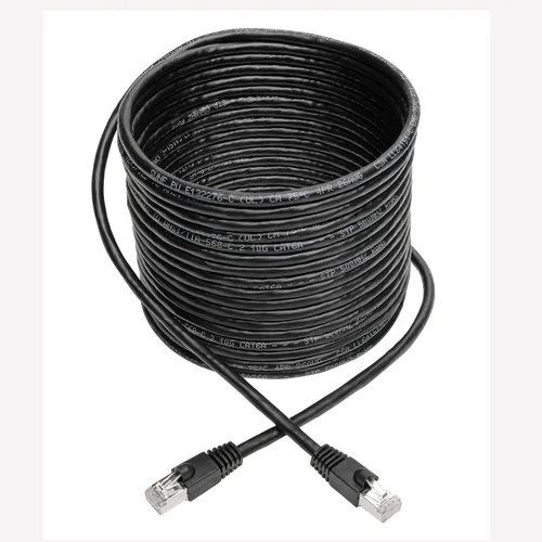 Miniatura 2 de Tripp Lite Cable Ethernet Cat6a 10G, cable de conexión de red STP moldeado sin enganches (RJ45 M/M), negro, 35 pies/34.8 ft, garantía