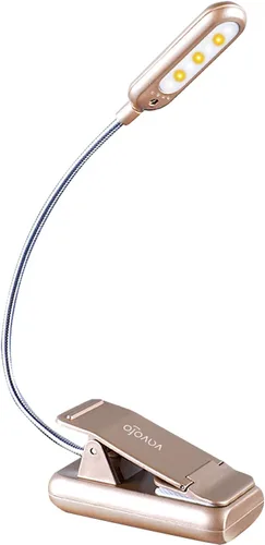 Miniatura 28 de VAVOFO Luz de lectura recargable con clip, 7 LED con 3 temperaturas de color, 9 niveles de brillo, luces de libro para leer en la cama con indicador