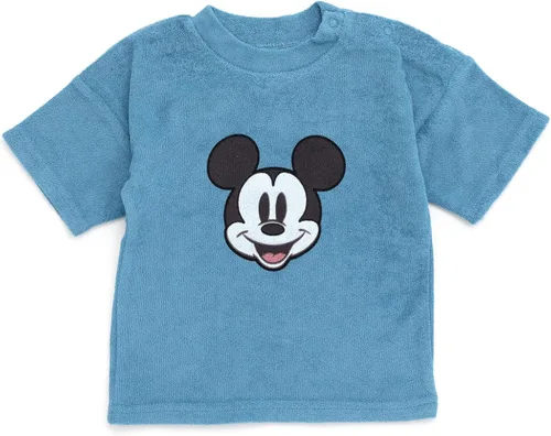 Miniatura 6 de Disney Baby - Camiseta de tela de rizo Loop, pantalones cortos y sombrero de cubo para el sol, conjunto de 3 piezas, tallas de recién nacido a bebé