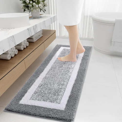 Miniatura 79 de OLANLY Alfombras de baño 24x16, tapete de baño de microfibra extra suave y absorbente, antideslizante, lavable a máquina, alfombra de baño esponjosa
