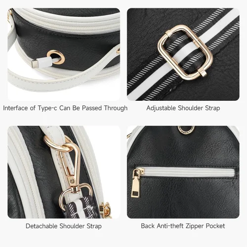 Miniatura 35 de T1953 Mochila para mujer, de piel sintética, para regalo para niñas y mujeres