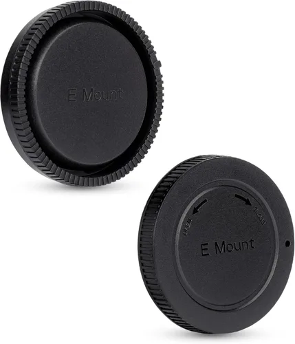 JJC Kit de Tapa de Cuerpo y Tapa de Lente Posterior E-Mount para Sony A7 A7II A7III A7IV A7V A7S II III A7R II III IV A7RV A7CR A7C II A6700 A6600