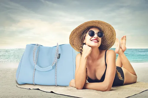 Miniatura 7 de QOGiR Bolsa de playa multiusos de neopreno con bolsillo interior con cierre de cremallera