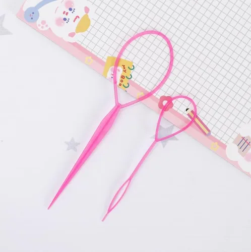 Miniatura 11 de 1 Unidad(2 piezas) Plástico Magic Hair Braid Cola de caballo Herramienta Clip Herramienta Simple DIY Estilo de Cabello Accesorios Estilo Estilo Azul