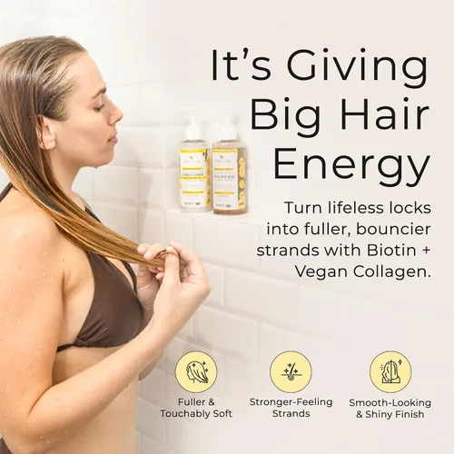Miniatura 2 de Tree To Tub Biotin Champú y acondicionador – Champú y acondicionador suave para cabello fino, cuero cabelludo sensible, sin sulfato, champú