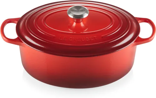 Miniatura 49 de Le Creuset Horno holandés ovalado Signature de hierro fundido esmaltado, 2.75 cuartos de galón., Blanco