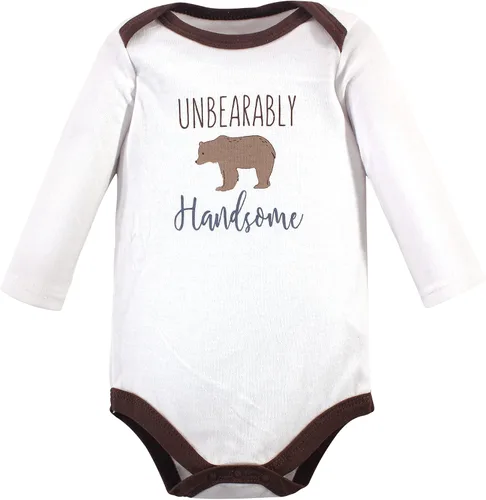 Miniatura 3 de Hudson Baby - Mameluco de algodón de manga larga para bebé, Little Bear 5