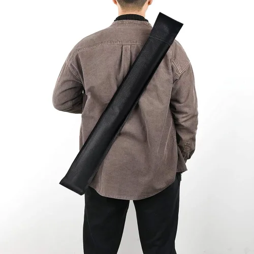Miniatura 6 de Estuche de transporte para taco de billar negro, 32 pulgadas de largo, bolsa de almacenamiento para taco de billar