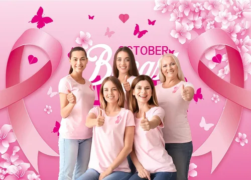 Miniatura 2 de Fondo de cinta rosa para concientización sobre el cáncer de mama, fondo de fotografía para el mes del cáncer de mama, actividades benéficas, fondo