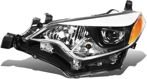 Miniatura 12 de DNA MOTORING Lámpara para faros delanteros estilo OE compatible con Toyota Corolla 09-10, TO2502182, cromo/ámbar, lado del conductor, OEM-HL-0089-L