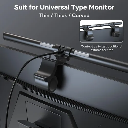 Miniatura 4 de OOWOLF Barra de luz para monitor con control remoto, lámpara de monitor de computadora Ra95 para cuidado de los ojos, lámpara de lectura USB, barra