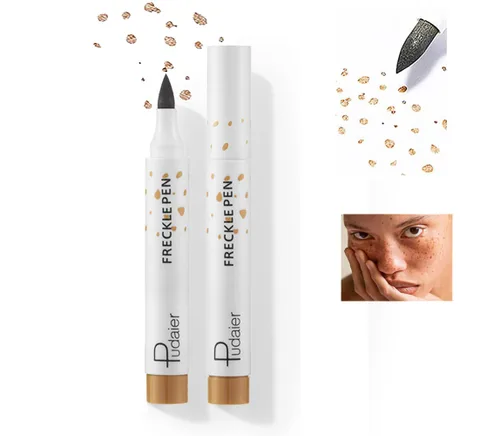 Miniatura 7 de AKARY Pluma de pecas – Pecas de imitación profesional de punto suave resistente al agua para maquillaje natural sin esfuerzo besado por el sol