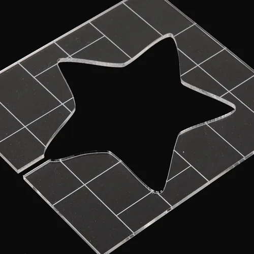 Miniatura 3 de EXCEART Plantilla acolchada con accesorios de estrella de 3.94 pulgadas, plantilla de costura acrílica transparente para acolchar, patchwork