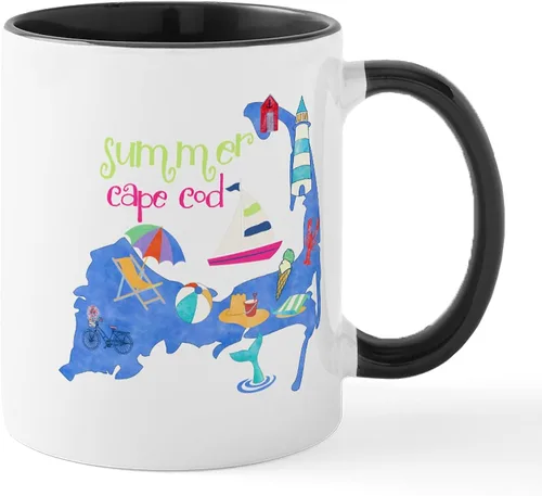 Miniatura 6 de CafePress Cute Cape Cod Map Mug 11 oz (325 ml) Ceramic Coffee Mug