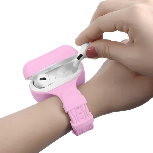 Miniatura 9 de Accesorios de correa de muñeca para AirPods/AirPods 2, funda deportiva de silicona protectora completa compatible con Apple Airpods 1ª y 2ª funda
