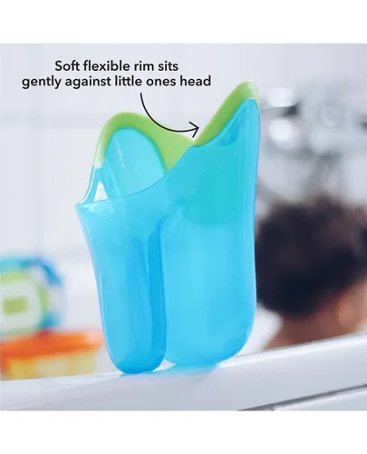Nuby Taza de enjuague de champú, azul