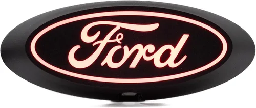 Emblema LED Luminix de Putco para portón trasero ovalado rojo - Compatible con Ford Super Duty F250 / F350 / F450 2017-2019, todos los modelos
