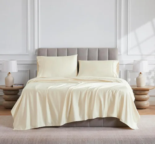 Miniatura 16 de Linen Closet Juego de sábanas de 1000 hilos de algodón egipcio de 4 piezas, 100% satén de algodón, ropa de cama de lujo con bolsillo profundo de 18