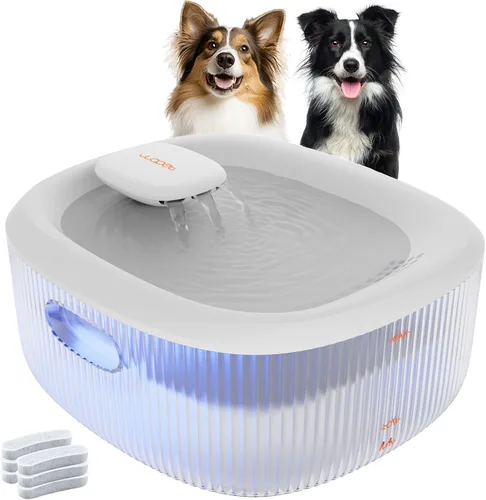 Miniatura 13 de WOPET Fuente de agua para perros grandes, fuente automática de agua para perros y gatos, dispensador de agua para mascotas con 2 filtros, bomba