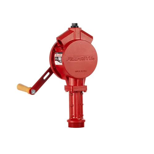 Miniatura 12 de Fill-Rite FR152 bomba de mano de pistón con manguera y boquilla, color rojo