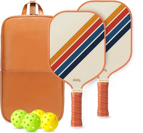 Miniatura 11 de Juego de 2/4 palas de pickleball - Raqueta de pickleball de grafito/fibra de vidrio aprobada por USAPA, 2 raquetas de pickleball, 4 pelotas y 1 2