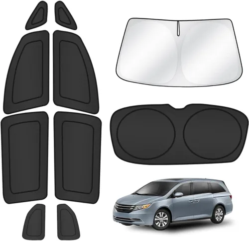 Miniatura 78 de T TGBROS Parasol para parabrisas para Honda Civic 2022-2025 2026, parasol grueso con bloqueo UV y opaca, para privacidad, plegables, 8 accesorios