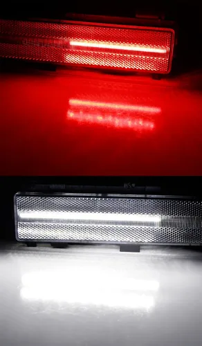 Miniatura 7 de iJDMTOY Kit de luces LED completas de posición/marcador lateral con lente semiclaro blanco/rojo compatible con Chevrolet 1988-1996 C4 Corvette