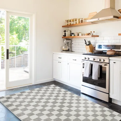 Miniatura 21 de Revival Rugs Stripe - Alfombra lavable de 5 pies 3 x 8 pies para sala de estar o dormitorio, 100% reciclada, certificado Oeko-TEX, pelo mediano