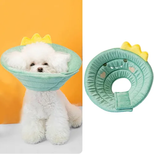 Miniatura 9 de MANON ROSA Collar electrónico de cono para gato: suave después de la cirugía, collar isabelino ajustable, lindo diseño de animales para perros