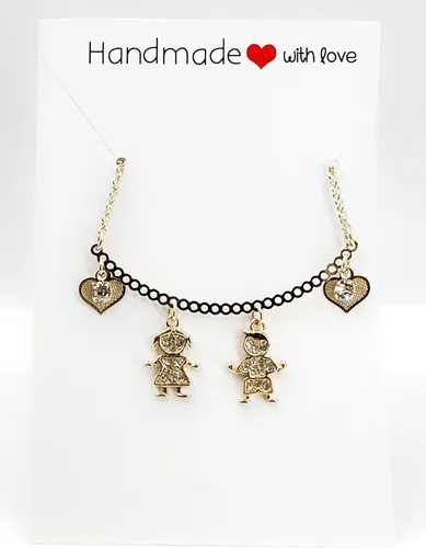 Miniatura 28 de SIFRIMANIA Personalized Children's Charm Choker Necklace, Boys or Girls Customizable Pendants, Growing Family Jewelry for Women