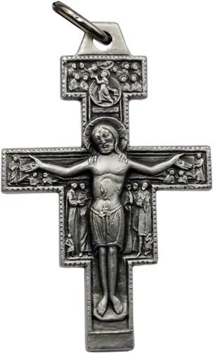I G J CRUCIFIJO DE SAN DAMIANO (REPRODUCCIÓN FETA DEL CRUCIFIJO QUE HABLÓ A SAN FRANCISCO DE ASISI) - 100% HECHO EN ITALIA