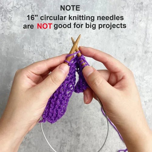 Miniatura 6 de Mdoker Aguja de tejer circular de bambú tamaño 2 Agujas de tejer circulares de 16 pulgadas para tejer a mano DIY y cualquier proyecto de hilo