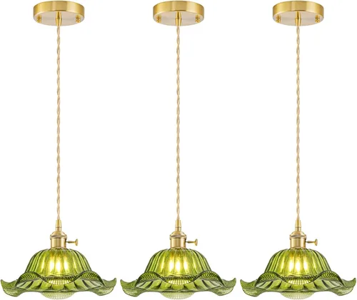 Miniatura 24 de Paquete de 2 luces colgantes para isla de cocina, lámparas colgantes ajustables de cristal, luces colgantes negras mate, isla de cocina, iluminación