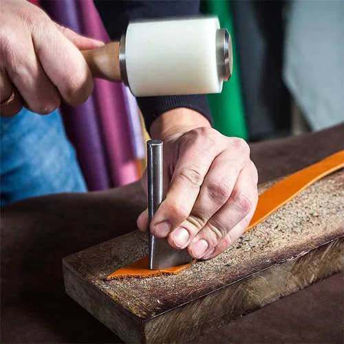 Miniatura 7 de 7 herramientas de corte de cuero para manualidades en forma de V, herramientas de corte para cinturón, cartera, bolsa con 7 tamaños