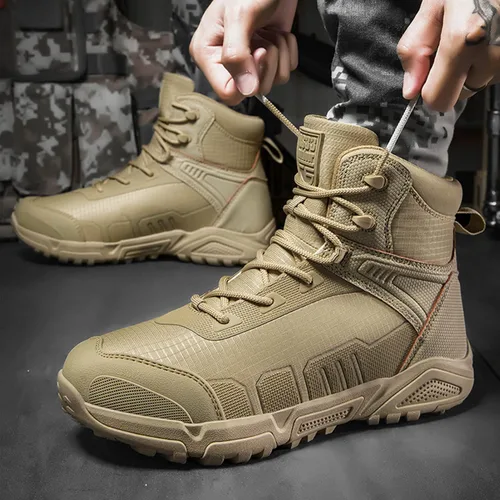 Miniatura 5 de Botas de senderismo ligeras para hombre, botas de caza, botas de trabajo, botas tácticas militares, botas de combate para motocicleta