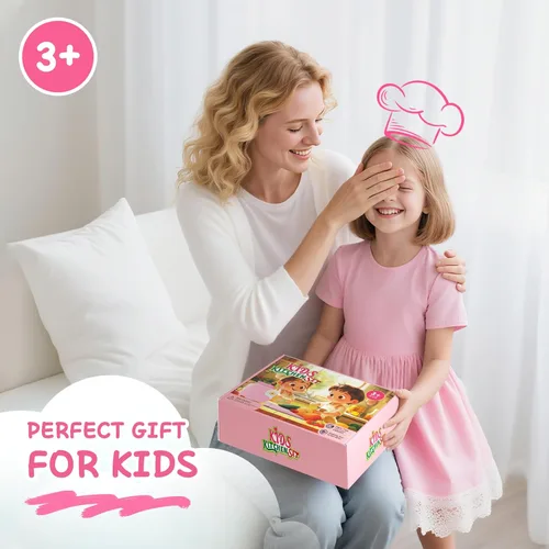 Miniatura 8 de Juego de cuchillos de cocina para niños para cocinar de verdad con caja de almacenamiento rosa, juguete de cocina Montessori con tabla de cortar