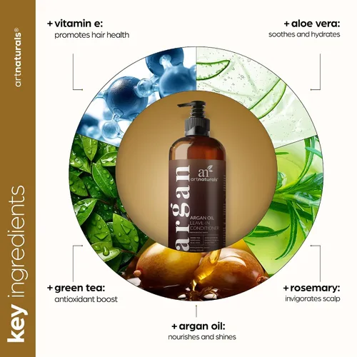 Miniatura 4 de Aceite de argán orgánico Art Naturals, acondicionador para cabello seco y dañado, 12 onzas