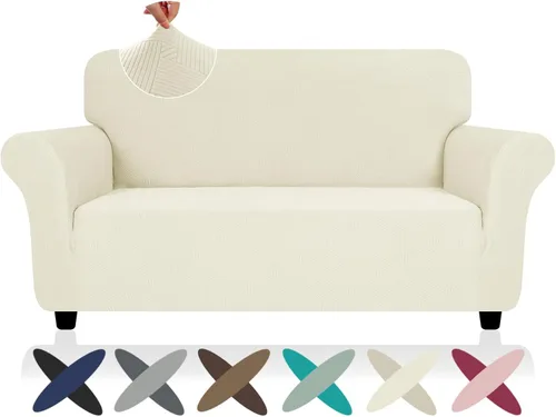 Miniatura 68 de ZNSAYOTX Funda súper elástica para silla (30"-47"), nuevas fundas de silla a rayas para sala de estar, aptas para perros y mascotas, protector