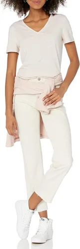 Miniatura 5 de Tienda Essentials - Camiseta de manga corta con cuello en V para mujer, ajuste clásico, paquete de varias