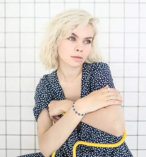 Miniatura 5 de Pulsera de oro para mujeres y niñas, pulsera de cuentas ajustable para adolescentes y niñas