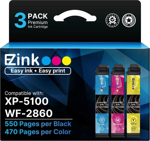 E-Z Ink Paquete combinado de repuesto de tinta remanufacturada para cartuchos de tinta 202XL para impresora Epson Workforce WF-2860 Expression Home