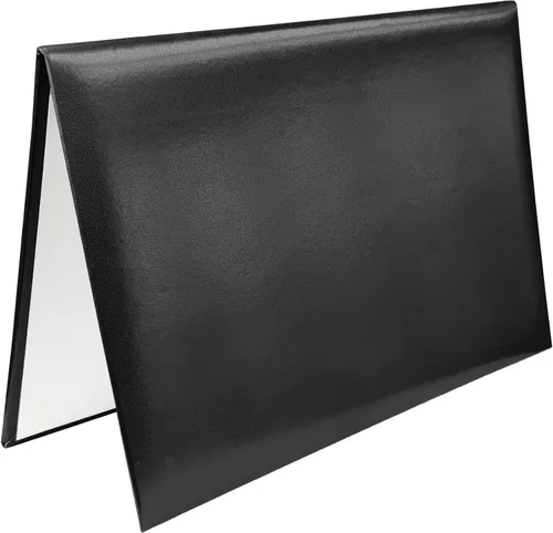 Happy Secret Funda para diploma de 8.5 x 11 pulgadas, titular de certificado de graduación, cuero liso (negro)