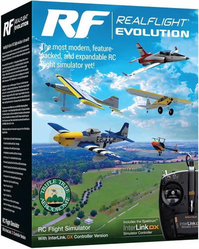 Miniatura 3 de Software de simulador de vuelo RC REALFLIGHT Evolution con controlador Interlink DX incluido, simuladores RFL2000 compatibles con cascos VR