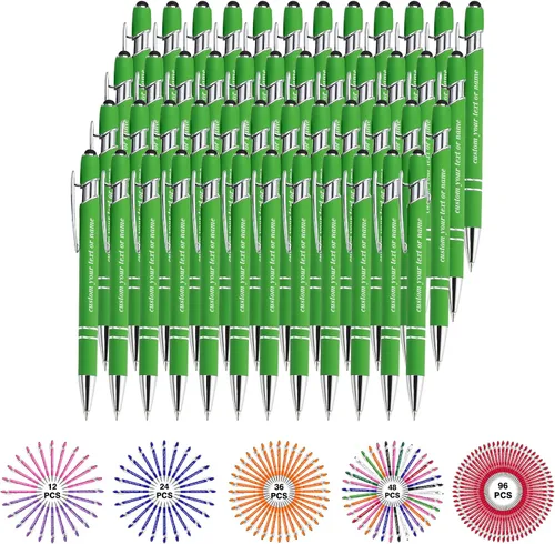 Miniatura 16 de Bolígrafos personalizados con nombre a granel, juego de bolígrafos personalizados, lápiz capacitivo grabado, logotipo, texto, regalo para negocios