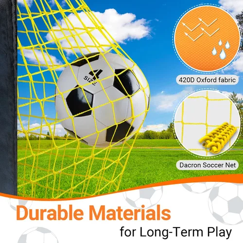 Miniatura 7 de Dimples Excel Redes de Portería de Fútbol para Niños para Patio Trasero 7x5, 5x3.6, 4x3, 3x2.2 pies