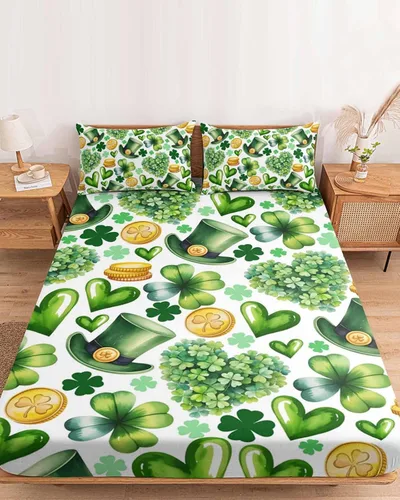 Miniatura 8 de Sábanas bajeras de bolsillo profundo de hasta 16 pulgadas, funda de colchón suave de Halloween con 1 funda de almohada decorativa para dormitorio