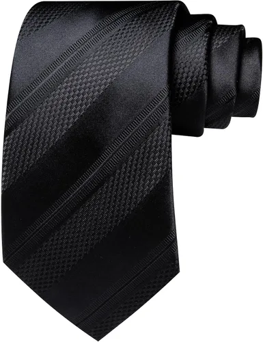 Miniatura 85 de Barry.Wang Juego de corbatas para hombre, corbata de seda a rayas, tejido a cuadros, gemelos formales, negocios, boda