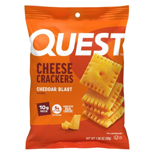 Miniatura 16 de Quest Nutrition - Galletas de queso cheddar picante, 0.35 oz de proteína, bajas en carbohidratos, hechas con queso real, 12