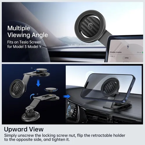 Miniatura 2 de SYNCWIRE Se adapta a MagSafe - Soporte de automóvil para tablero de automóvil y pantalla Tesla, soporte magnético para teléfono con rotación